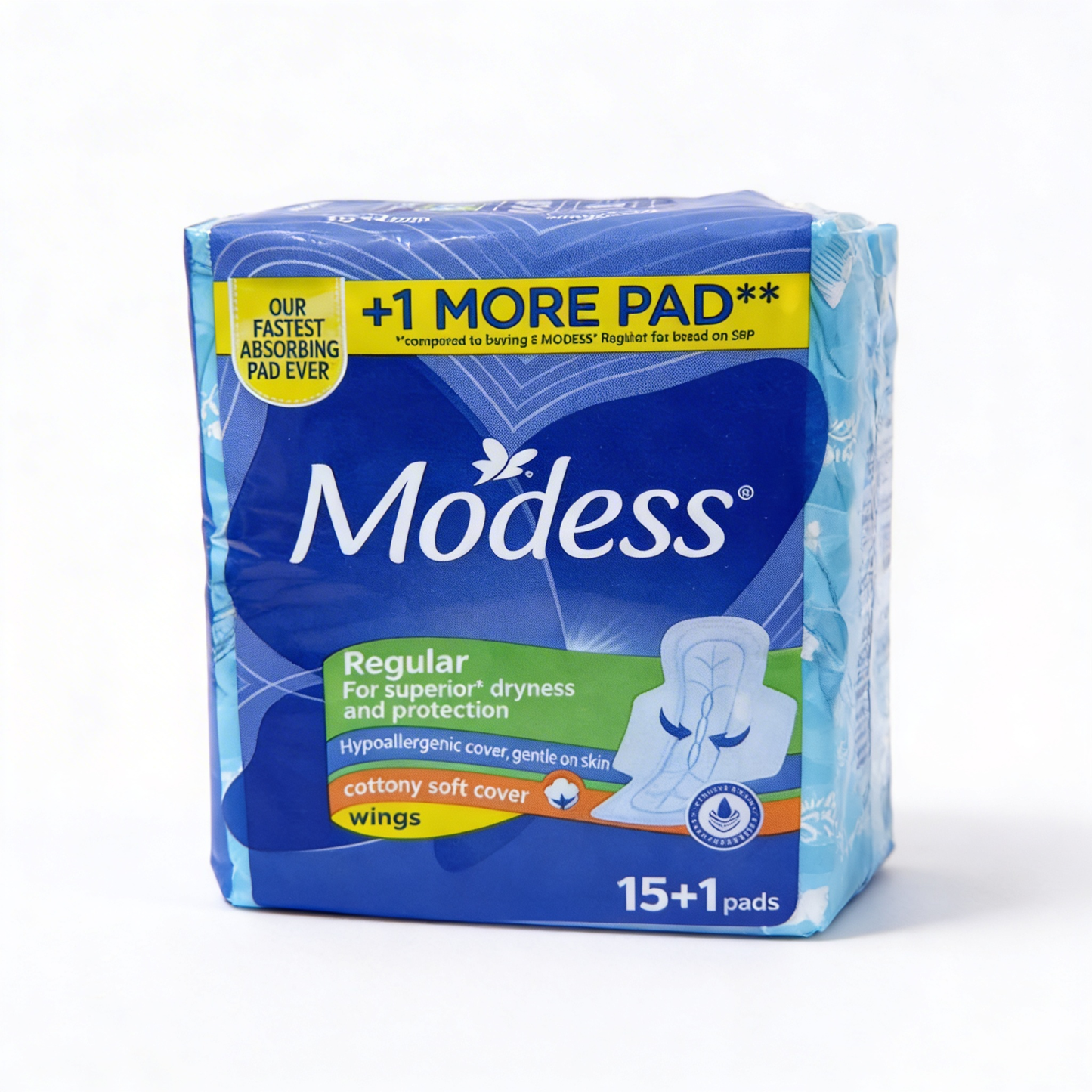 MODESS REGULAR SANITARY PADS WITH WINGS 16S
