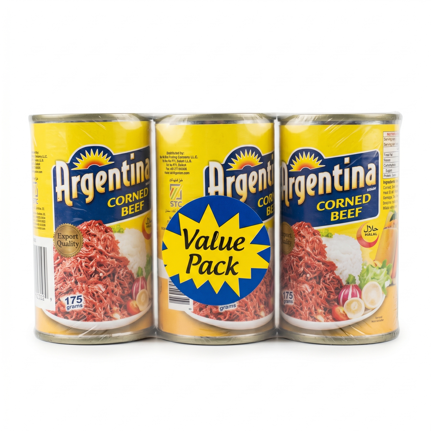 ARGENTINA CORNED BEEF 175GM VALUE PACK