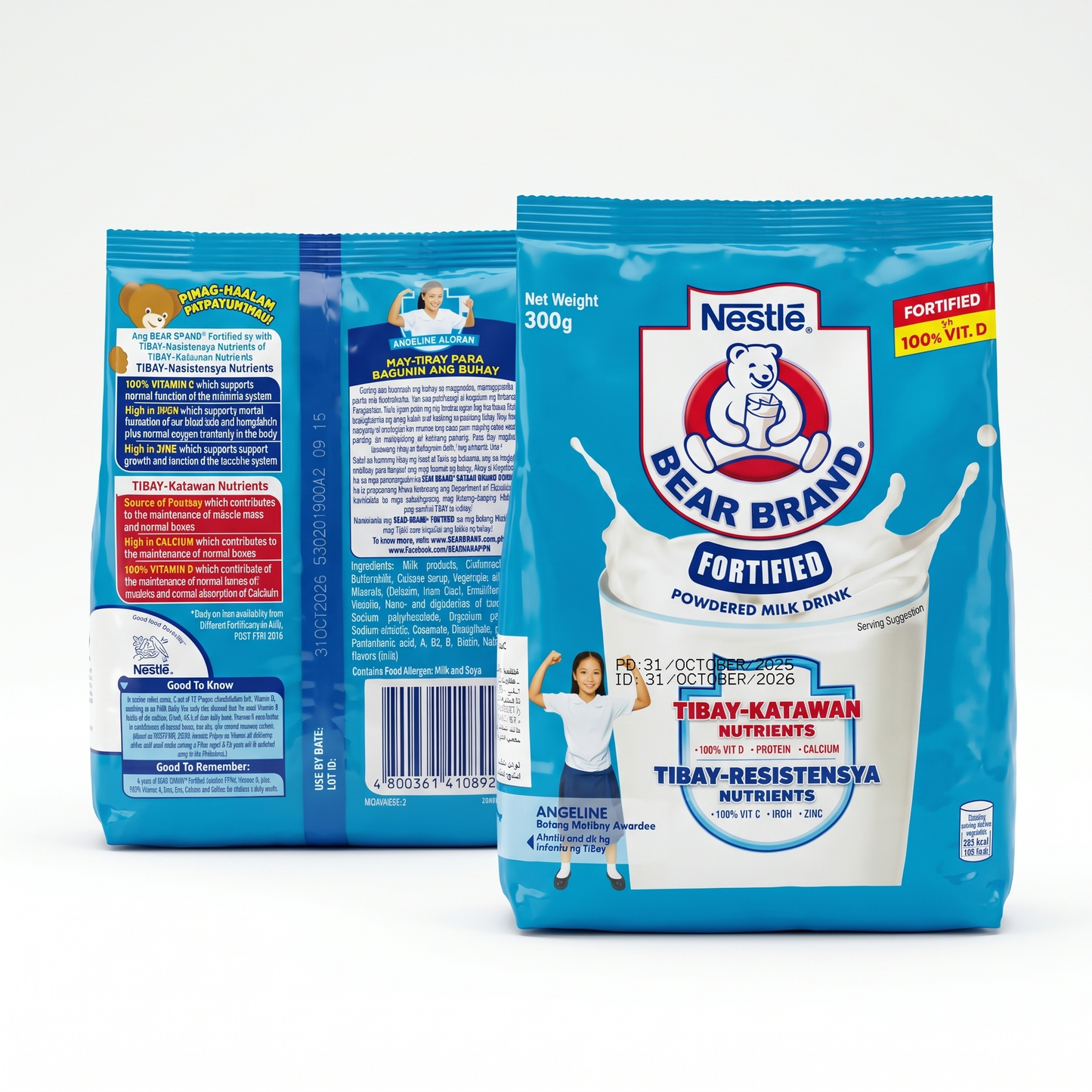 NESTLE BEAR BRAND FORTIFIED POWDERED MILK 300GM