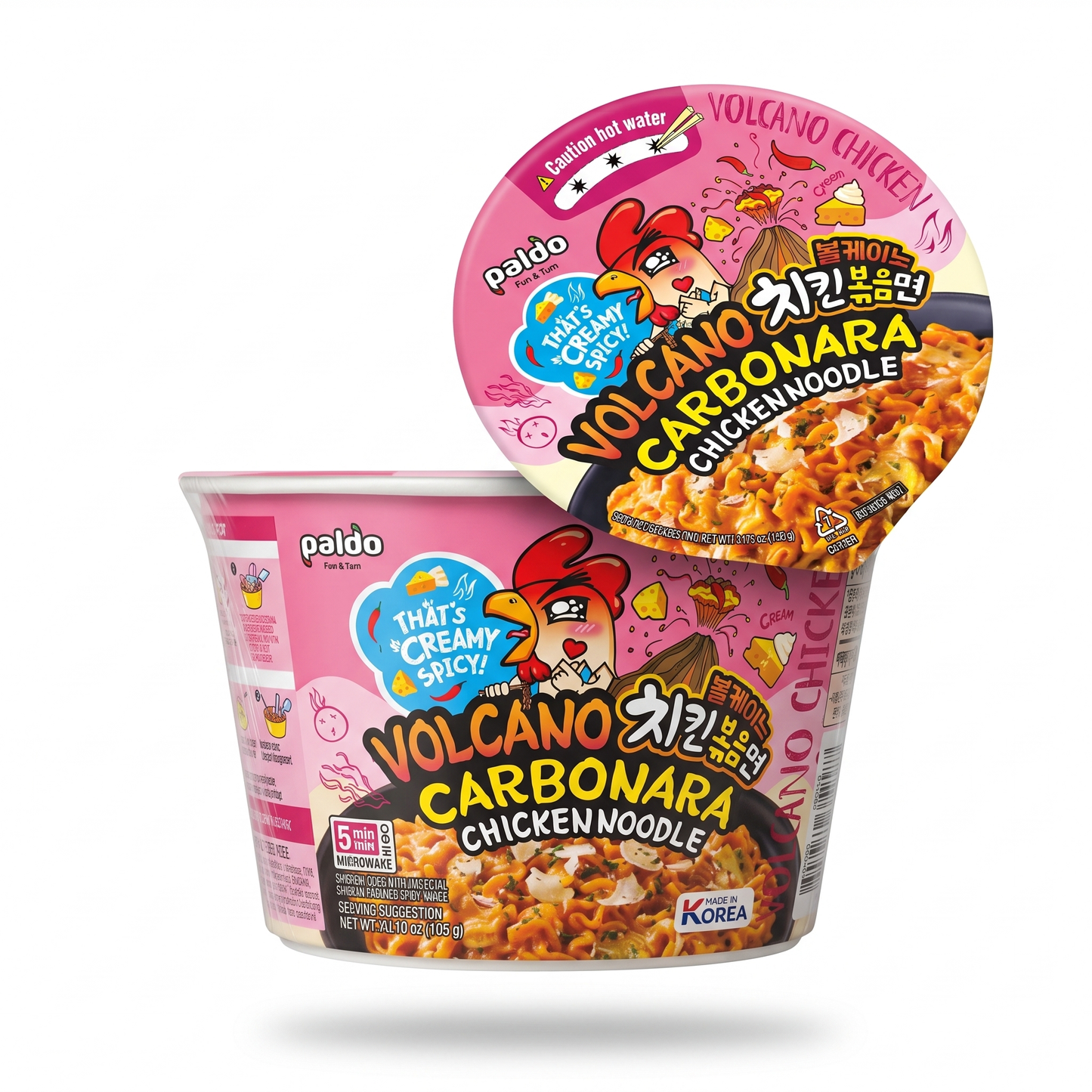 PALDO VOLCANO CARBONARA CHICKEN NOODLESCUP 105GM