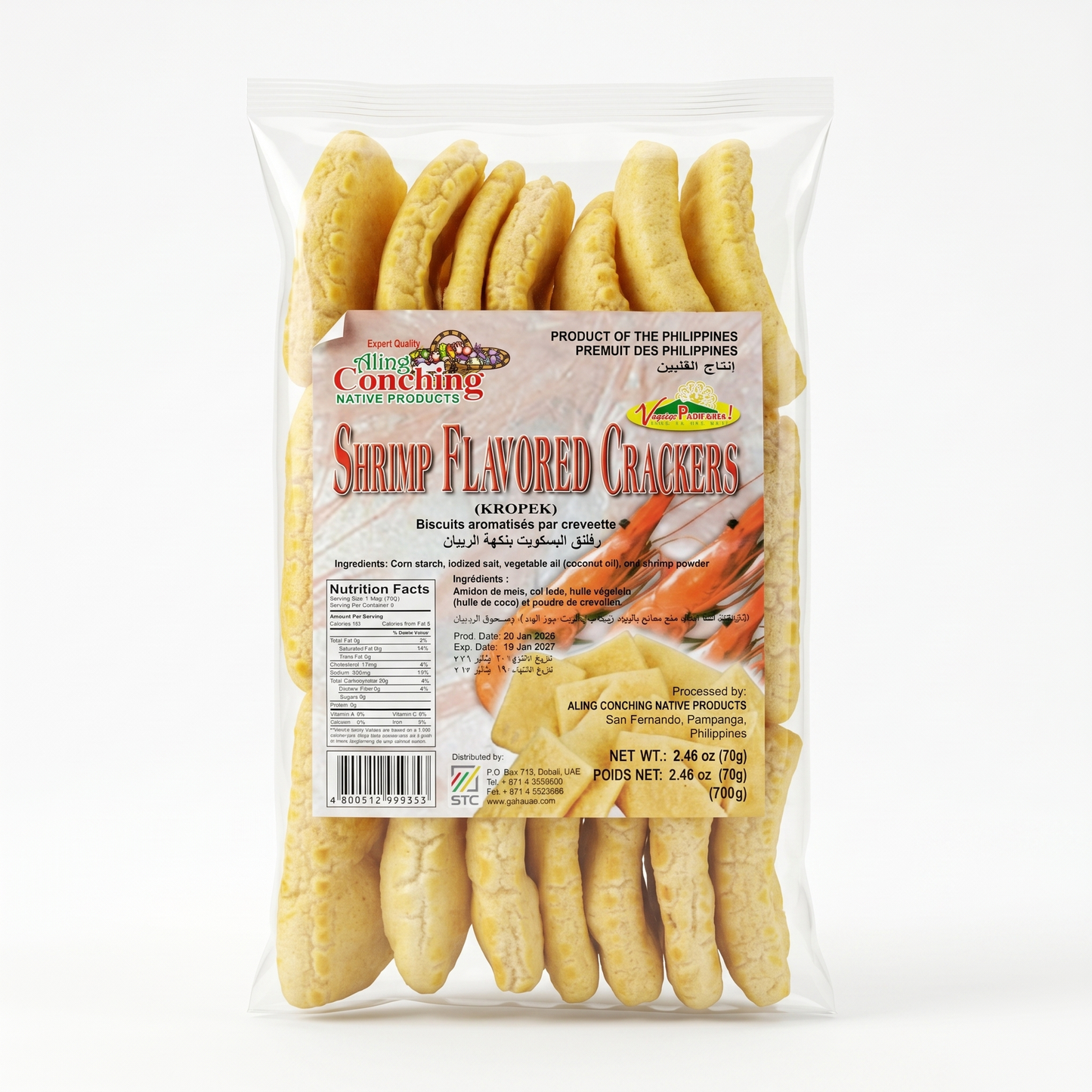 ALING CONCHING SHRIMP CRACKERS (KROPEK) 70GM
