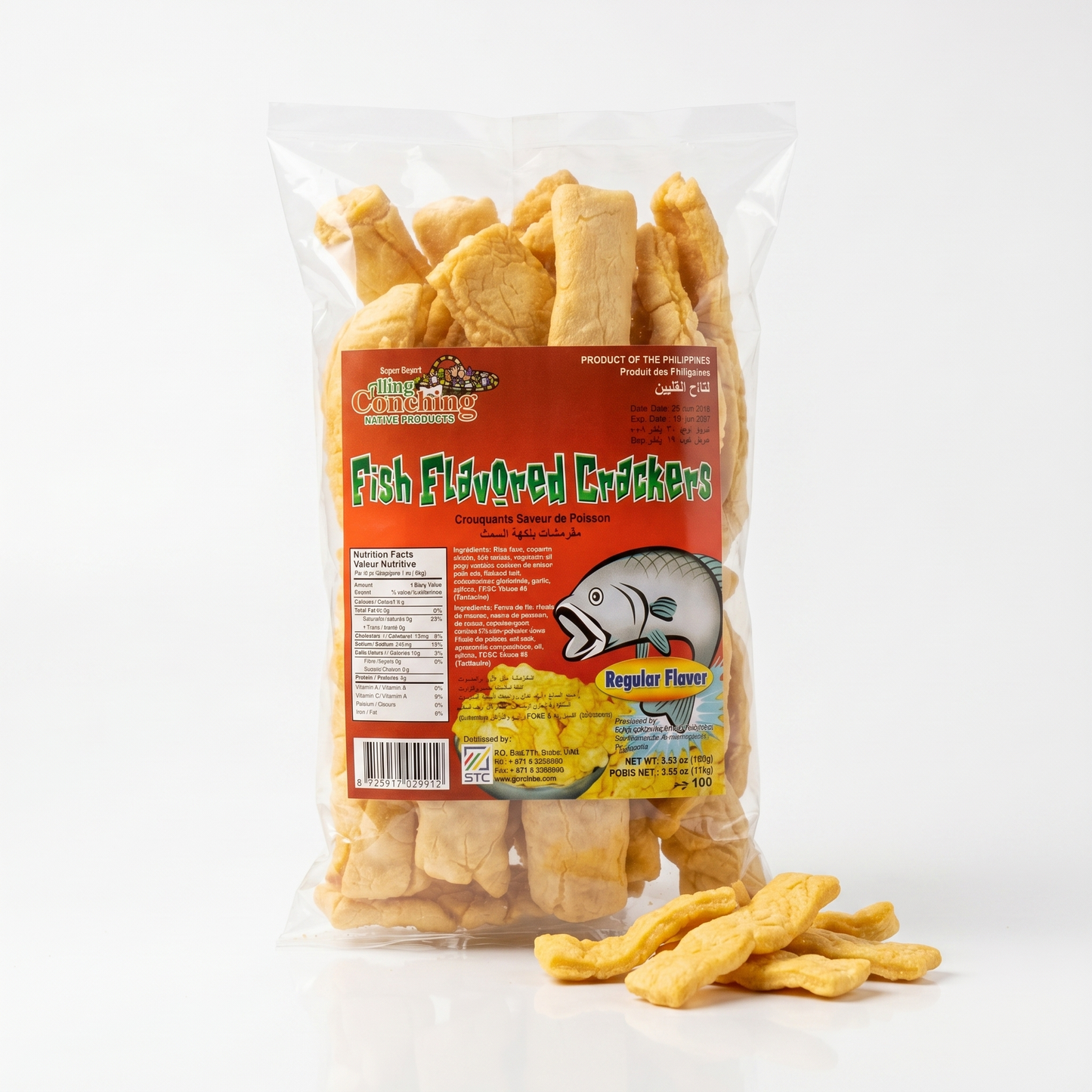 ALING CONCHING FISH FLAVORED CRACKERS REGULAR 100GM