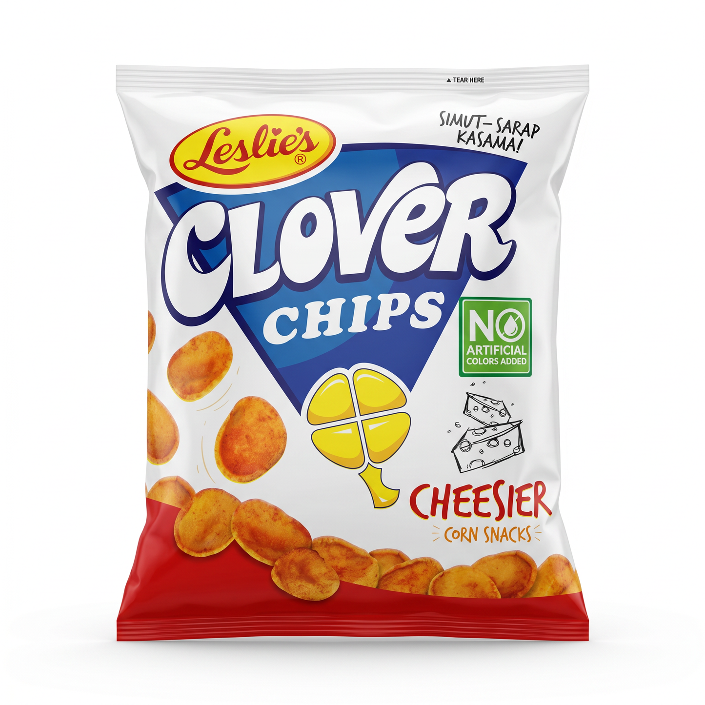LESLIES CLOVER CHIPS CHEESIER 55GM