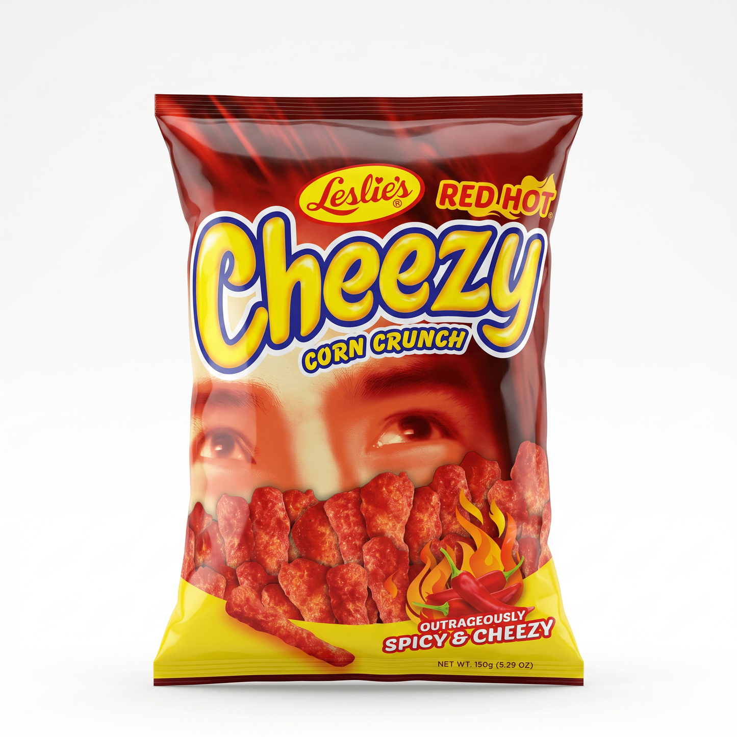 LESLIES CHEEZY CORN SPICY & CHEESE 150GM