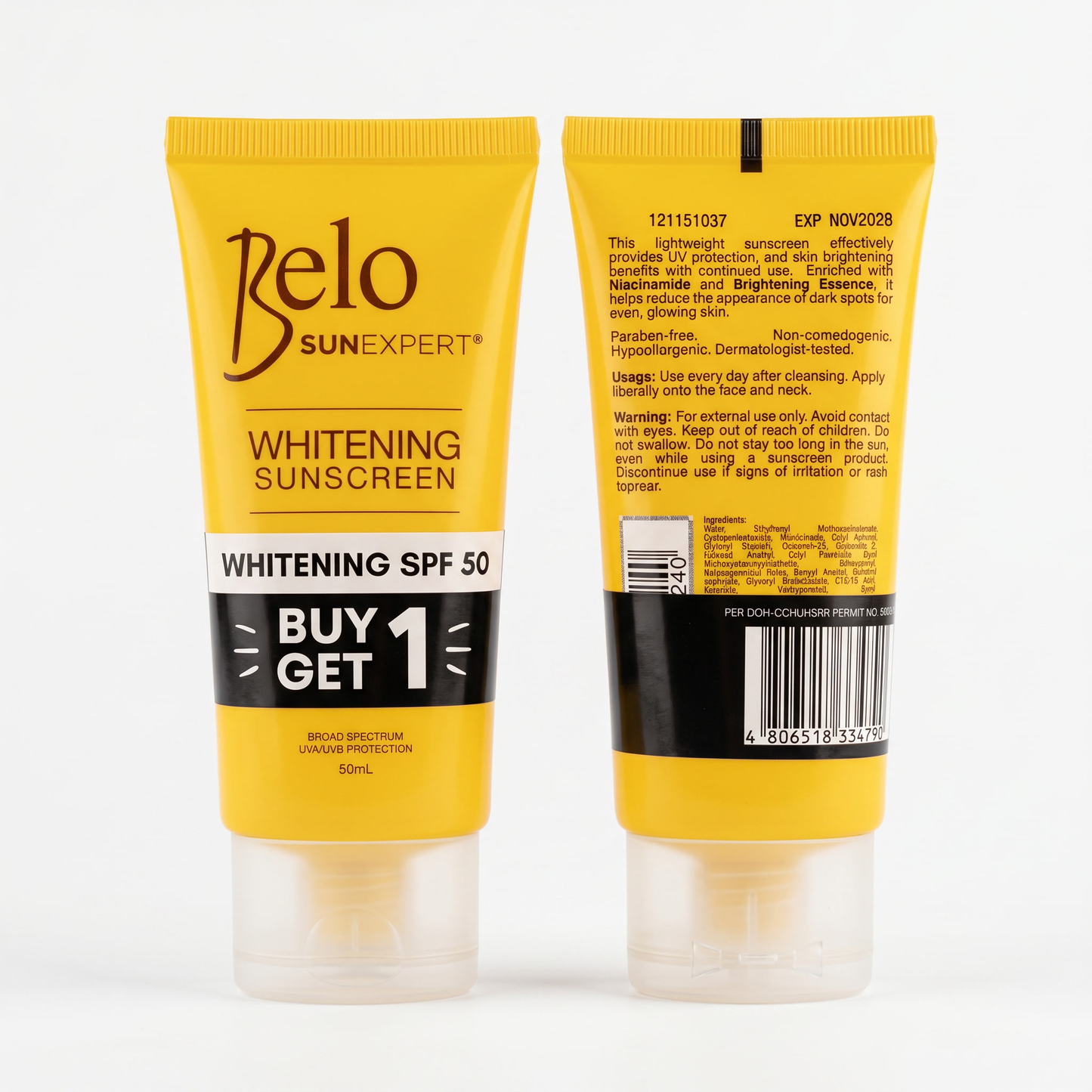 BELO SUNEXPERT WHITENING SUNSCREEN 50ML X 2 PCS