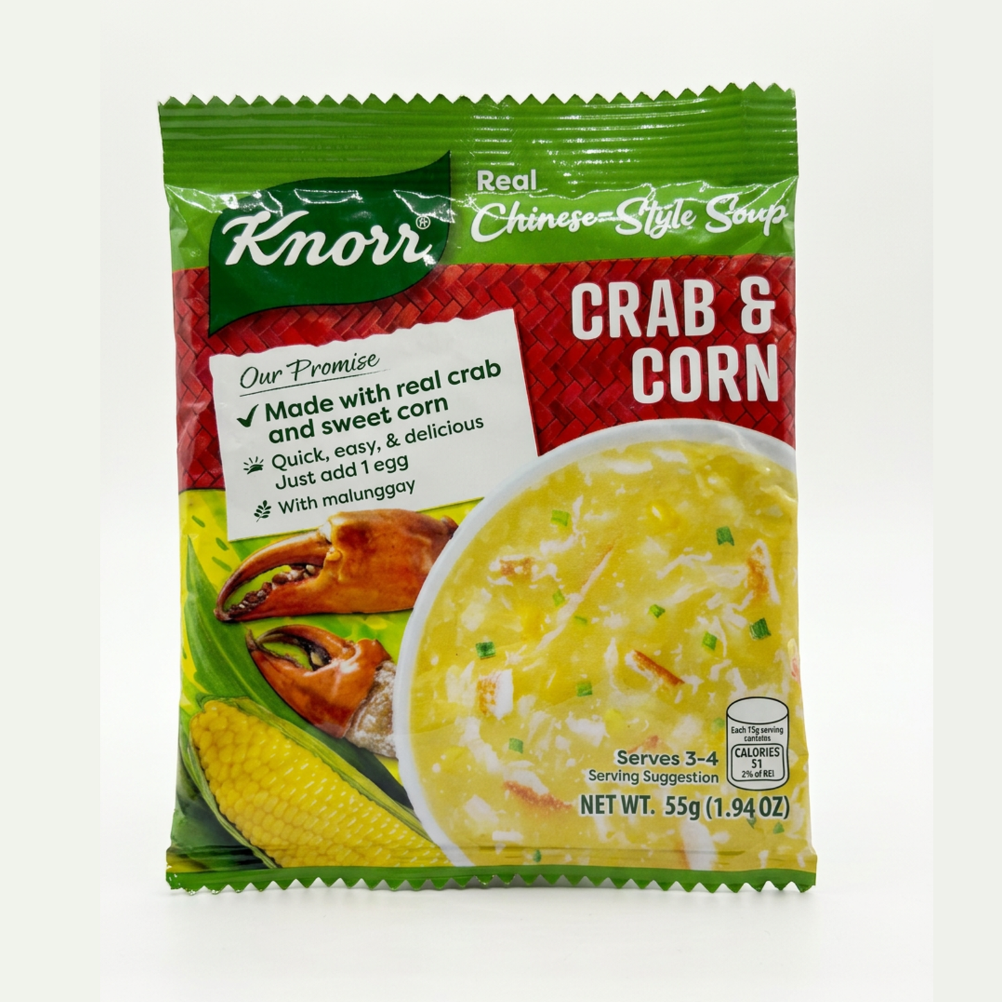 KNORR CRAB & CORN SOUP MIX 55GM
