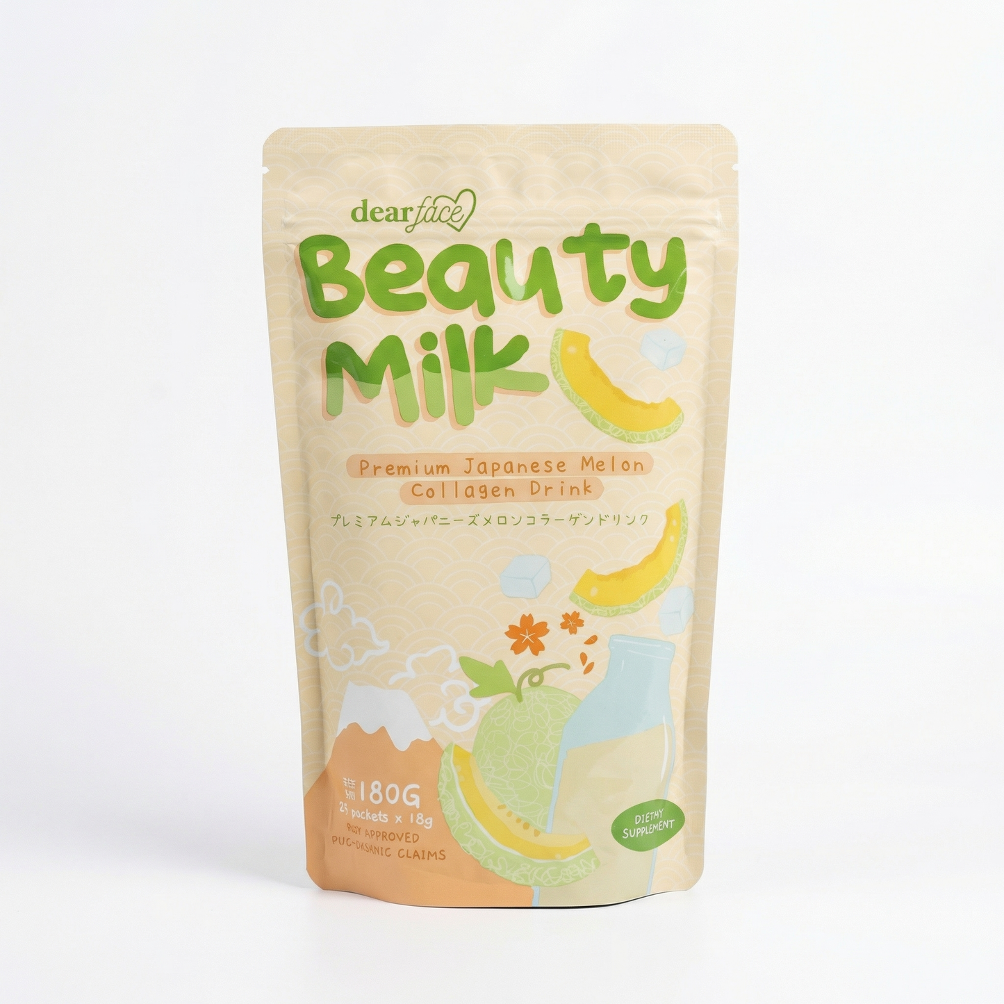 Beauty Milk Premium Japanese Melon Collagen Drink 180g