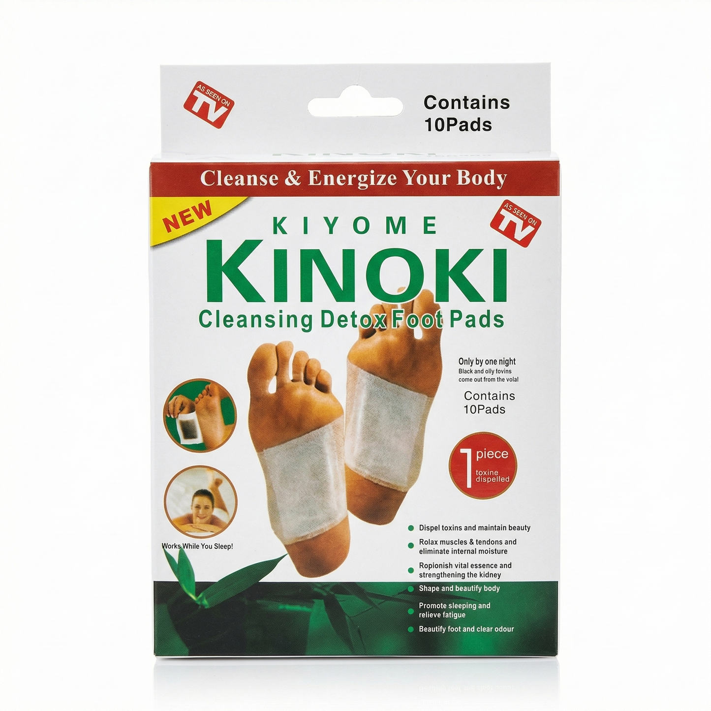 KINOKI CLEANSE ENERGIZE FOOT PATCH 10PADS