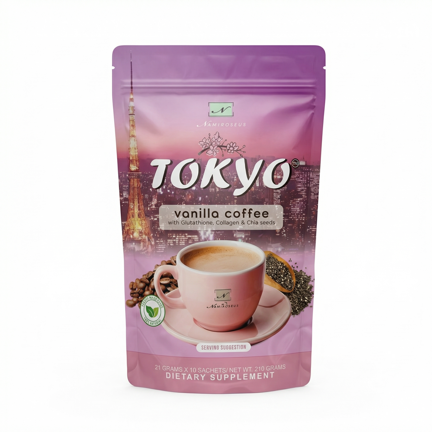 NAMIROSEUS TOKYO VANILLA SLIMMING COFFEE 210 G