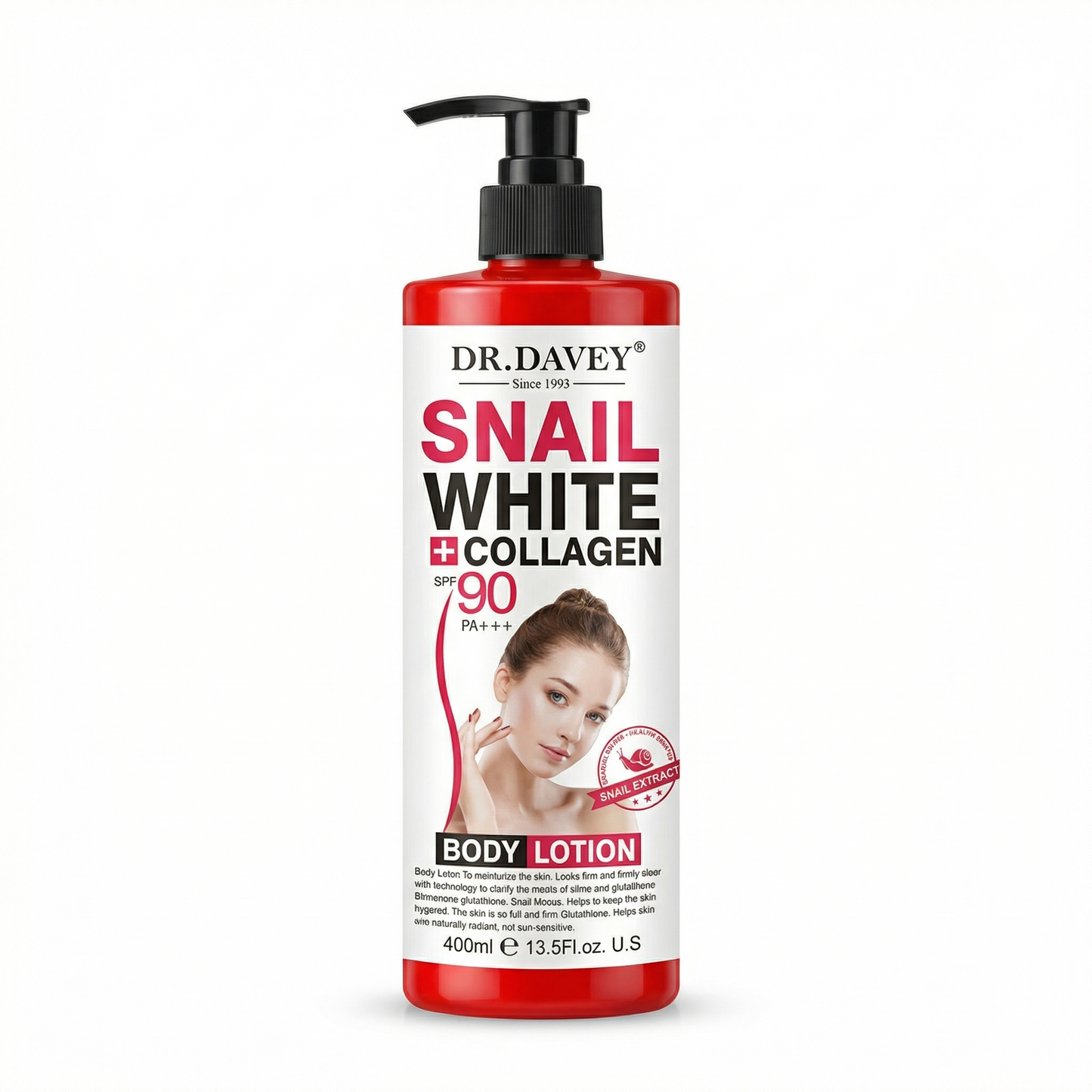 DR.DAVEY SNAIL WHITE SPF 90 BODY LOTION 400ML