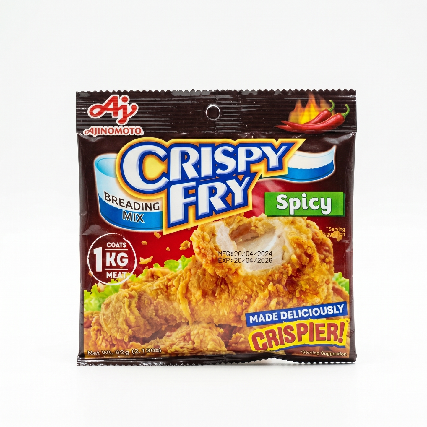 AJINOMOTO CRISPY FRY BREADING MIX SPICY 62GM