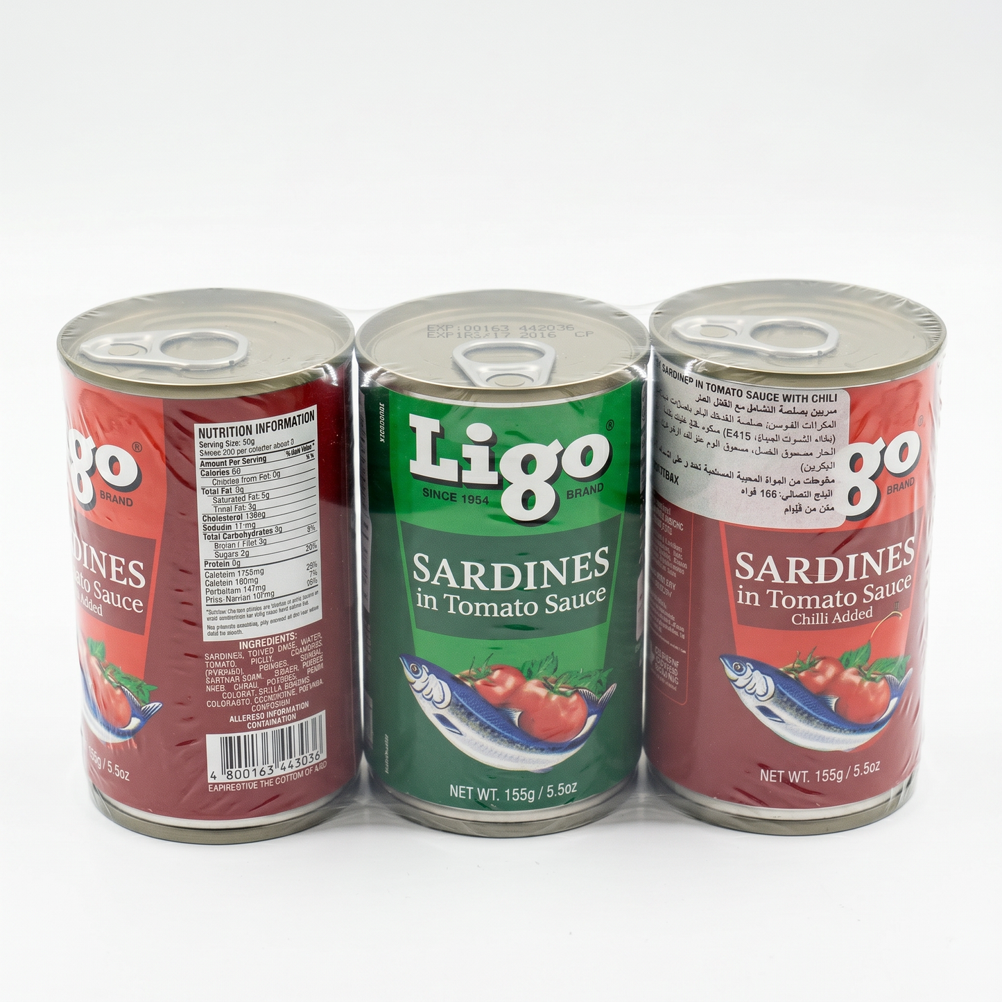 PROMO LIGO SARDINES IN TOMATO SAUCE 3 X 155GM