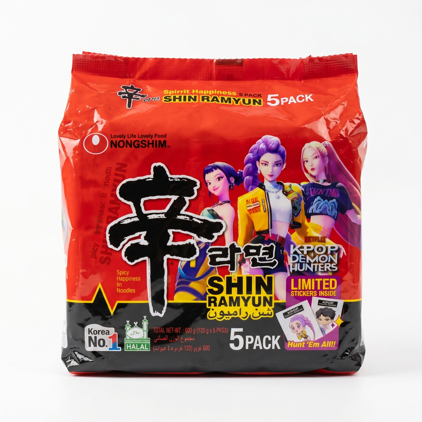 NONGSHIM NOODLES POUCH 120 GM X 5