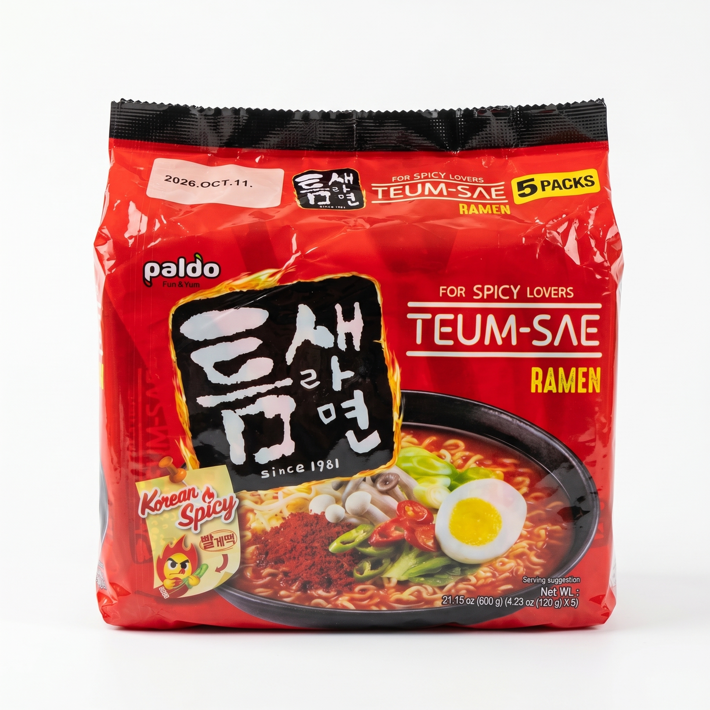 TEUMSAE RAMEN NOODLES 120GM X 5