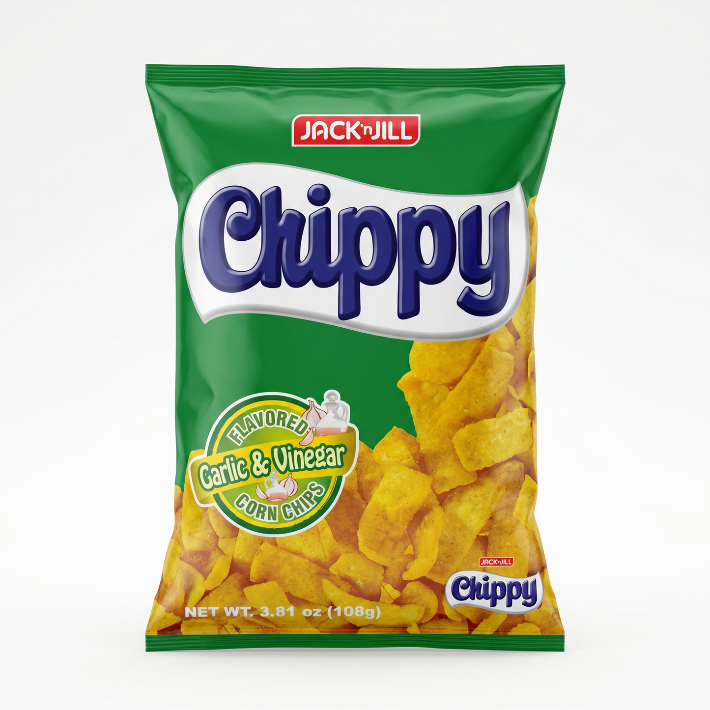JACK N JILL CHIPPY GARLIC & VINEGAR CORN CHIPS 108GM