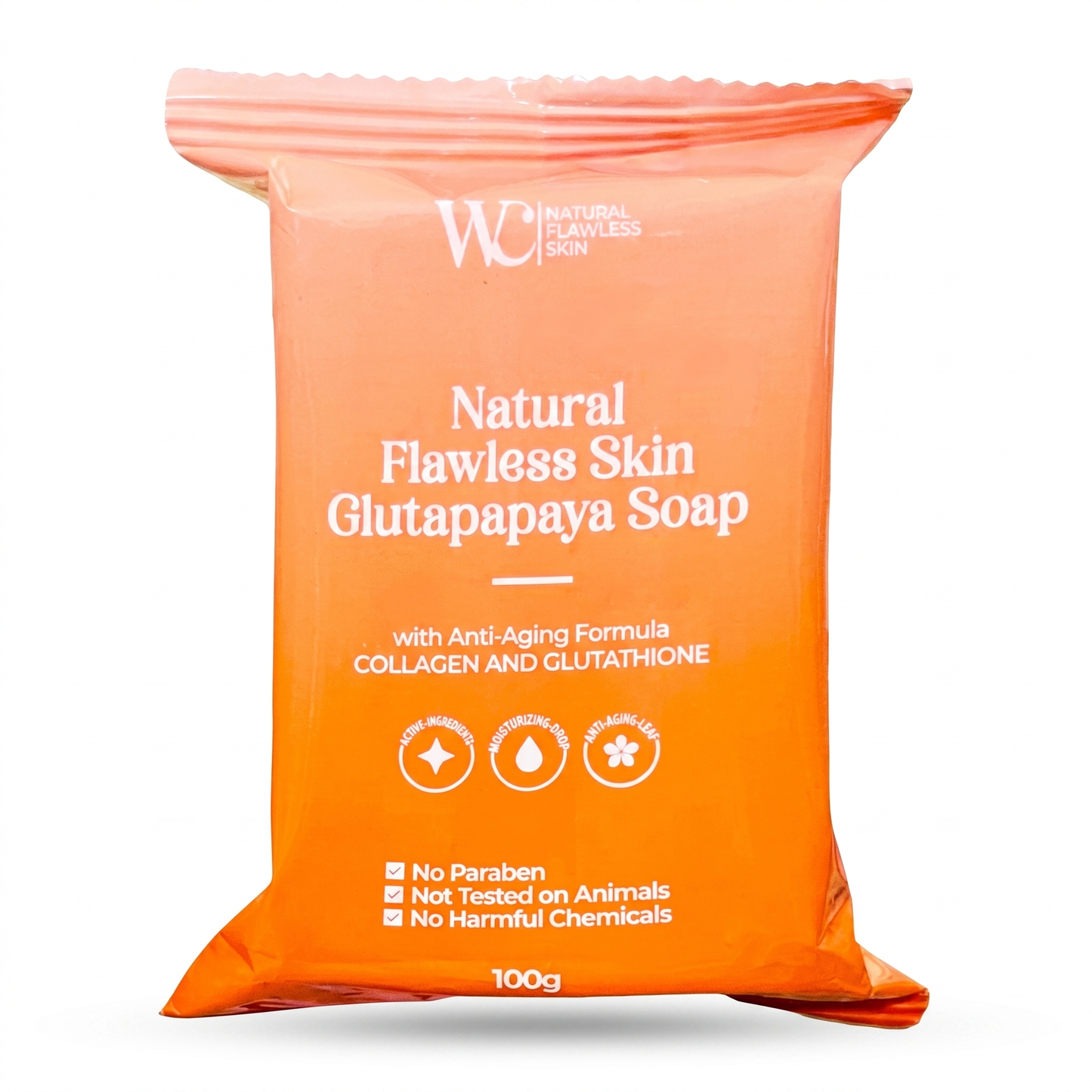 WC NATURAL FLAWLESS SKIN GLUTAPAPAYA SOAP 100GM