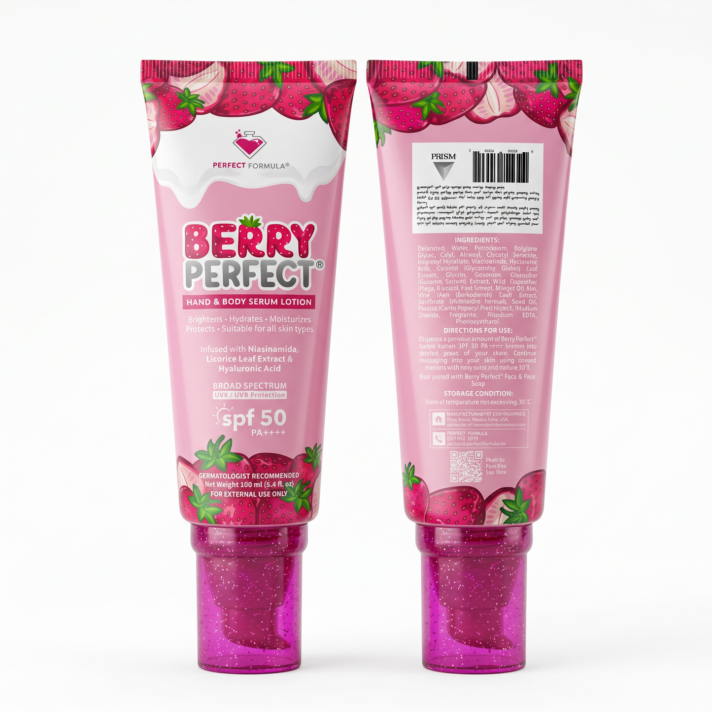 PERFECT FORMULA BERRY HAND&BODY SERUM LOTION 100ML