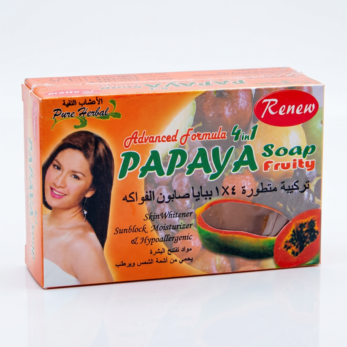 RENEW PPAPAYA PURE HERBAL SOAP 4 IN 1 135 GM
