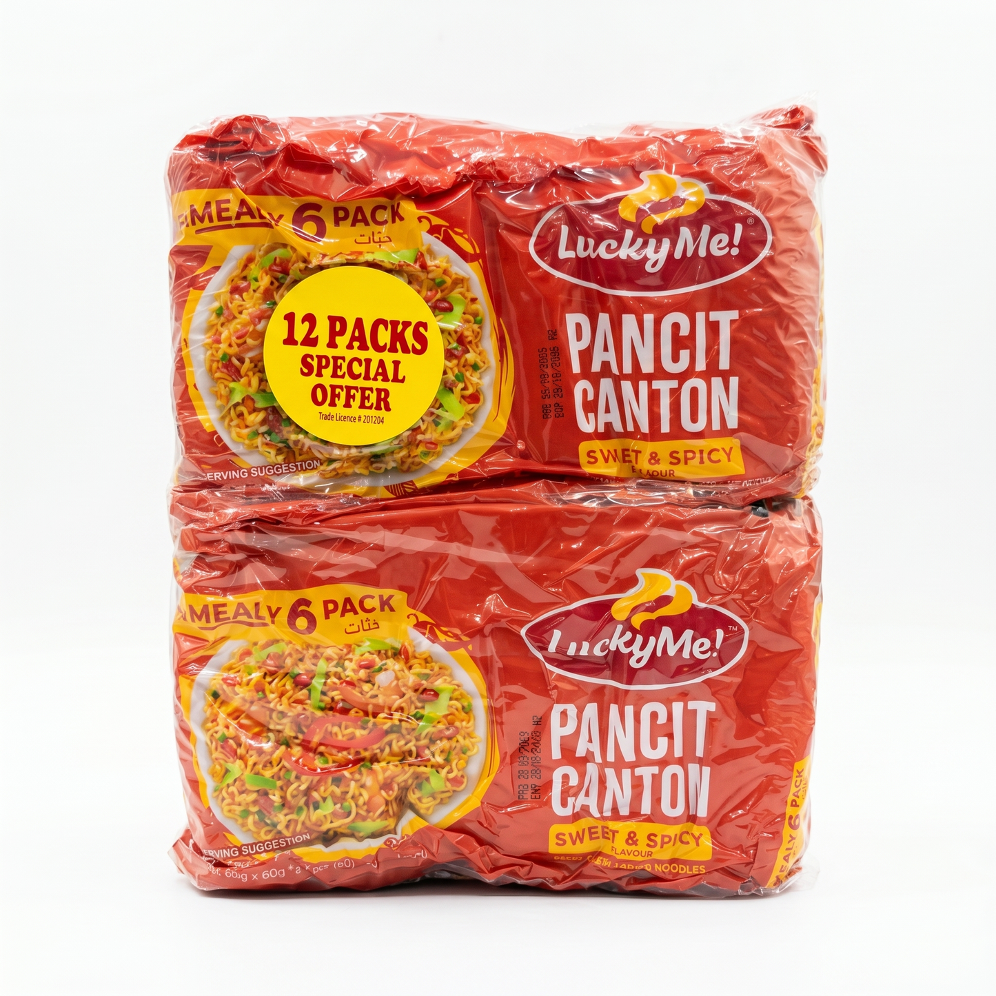 LUCKY ME! PANCIT CANTON SWEET&SPICY TWIN PACK 60 GM X 12