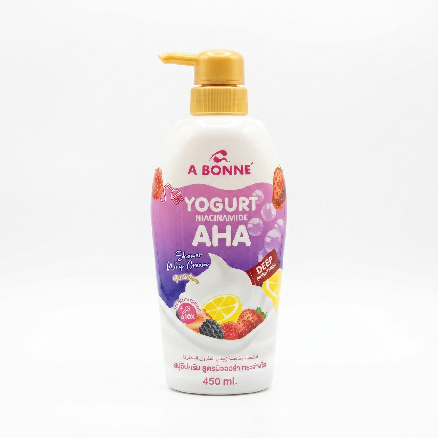 A BONNE YOGURT NIACINAMIDE AHA SHOWER CREAM 450ML